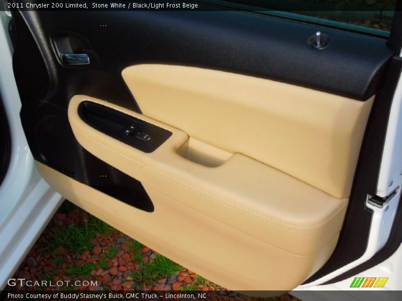 Stone White / Black/Light Frost Beige 2011 Chrysler 200 Limited