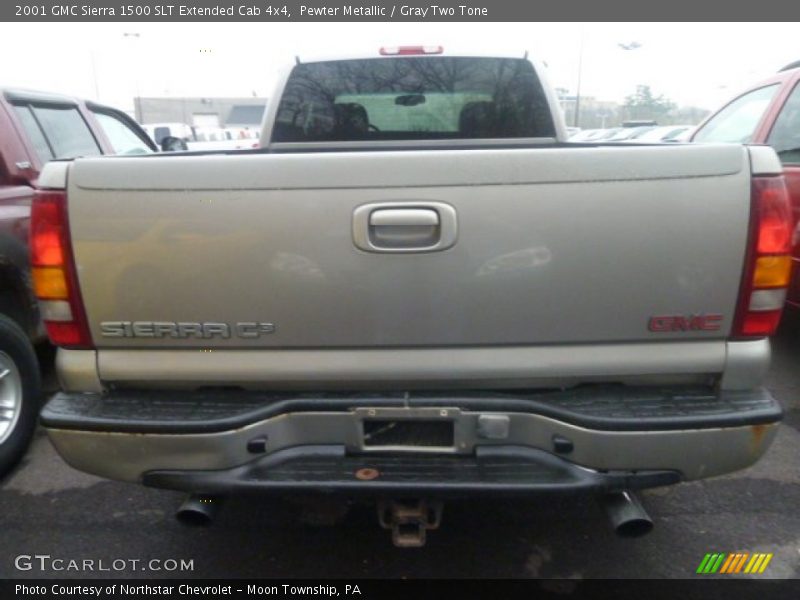 Pewter Metallic / Gray Two Tone 2001 GMC Sierra 1500 SLT Extended Cab 4x4