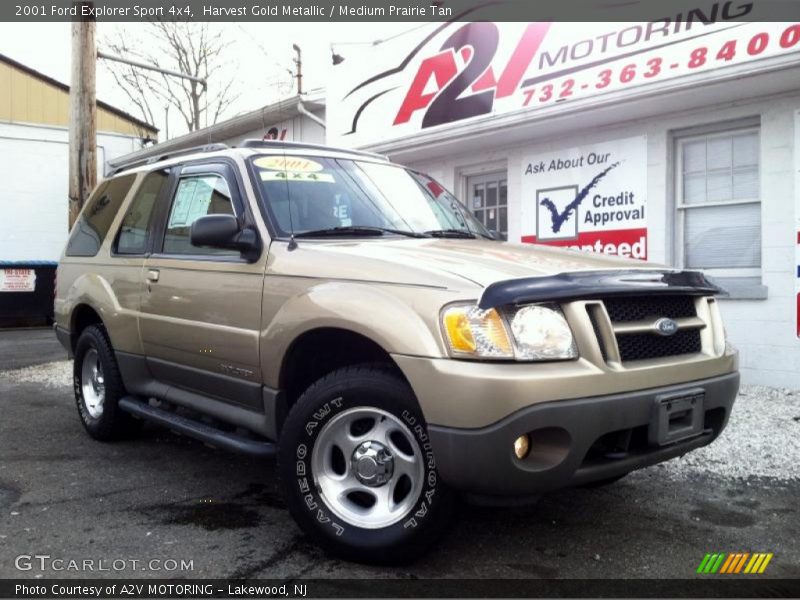 Harvest Gold Metallic / Medium Prairie Tan 2001 Ford Explorer Sport 4x4