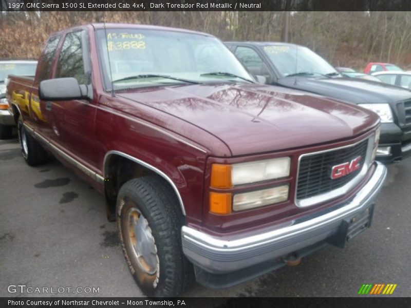 Dark Toreador Red Metallic / Neutral 1997 GMC Sierra 1500 SL Extended Cab 4x4