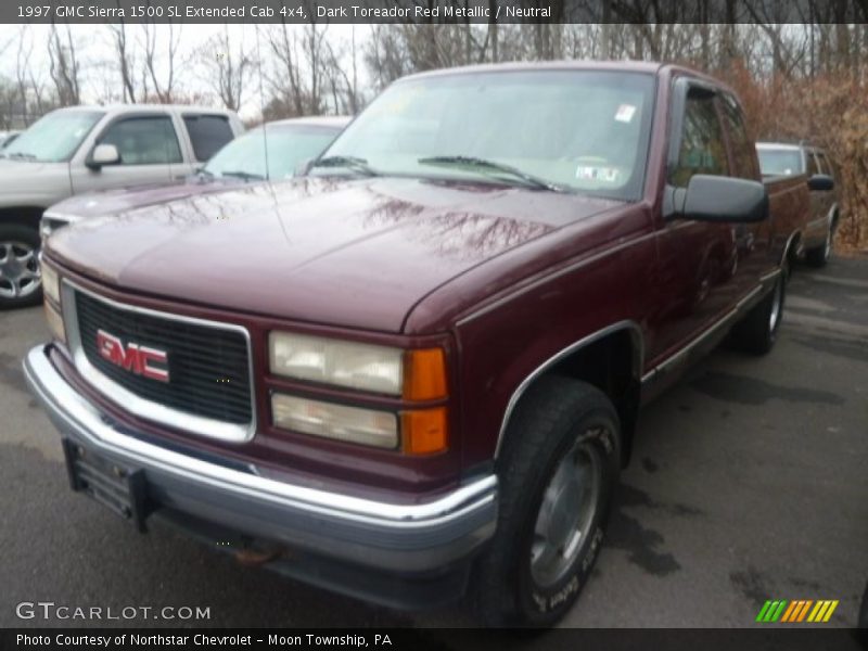 Dark Toreador Red Metallic / Neutral 1997 GMC Sierra 1500 SL Extended Cab 4x4