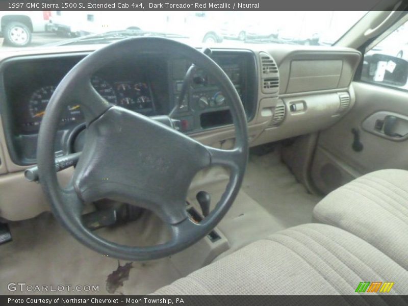 Dark Toreador Red Metallic / Neutral 1997 GMC Sierra 1500 SL Extended Cab 4x4
