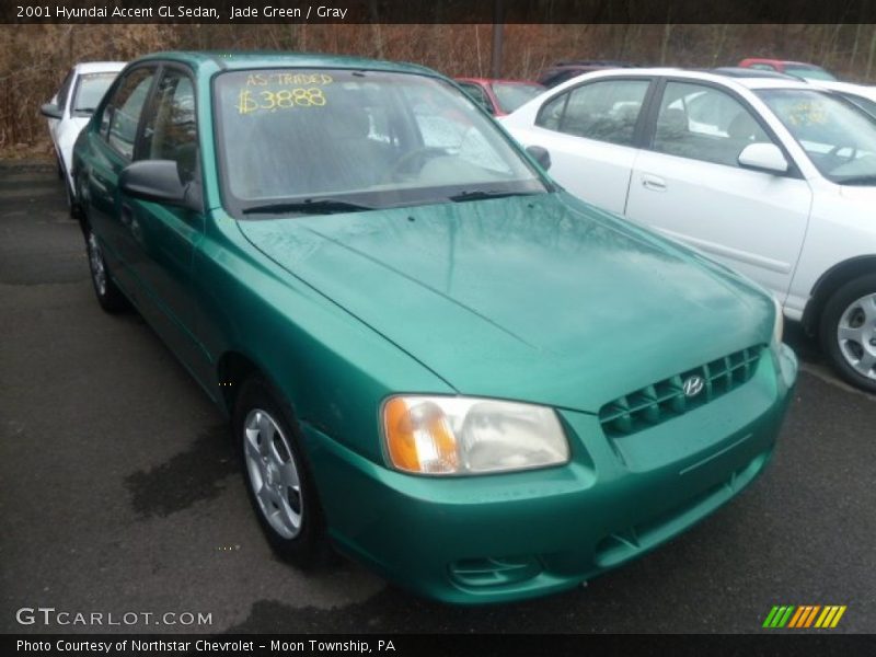 Jade Green / Gray 2001 Hyundai Accent GL Sedan