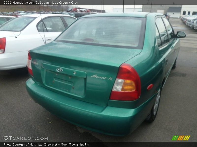 Jade Green / Gray 2001 Hyundai Accent GL Sedan