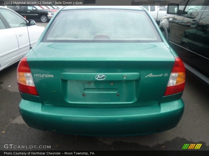Jade Green / Gray 2001 Hyundai Accent GL Sedan