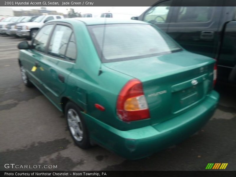 Jade Green / Gray 2001 Hyundai Accent GL Sedan