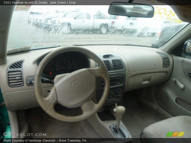 Jade Green / Gray 2001 Hyundai Accent GL Sedan