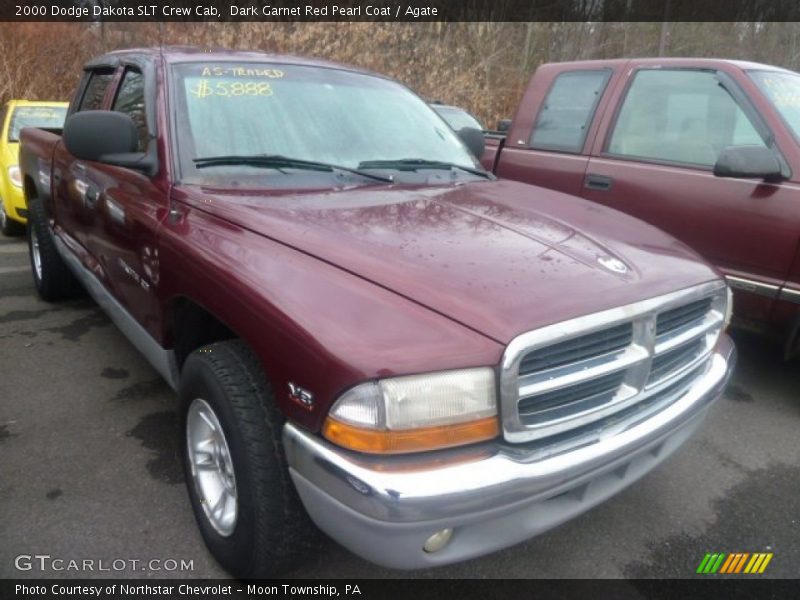 Dark Garnet Red Pearl Coat / Agate 2000 Dodge Dakota SLT Crew Cab