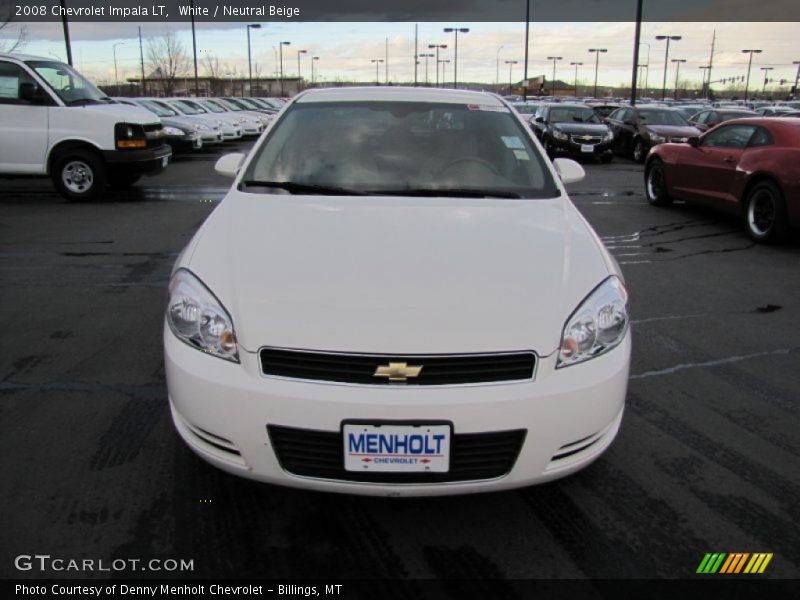 White / Neutral Beige 2008 Chevrolet Impala LT