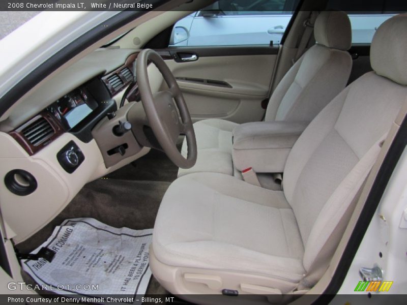 White / Neutral Beige 2008 Chevrolet Impala LT