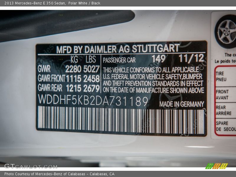 Polar White / Black 2013 Mercedes-Benz E 350 Sedan