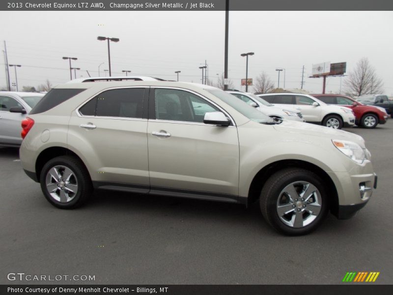 Champagne Silver Metallic / Jet Black 2013 Chevrolet Equinox LTZ AWD