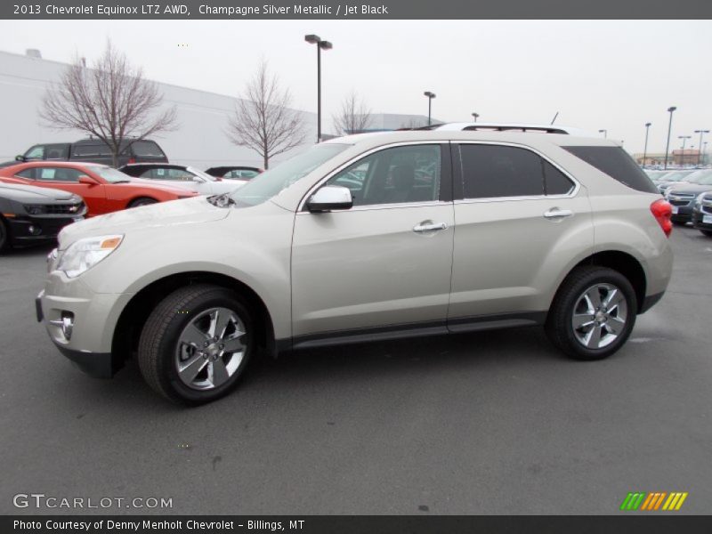 Champagne Silver Metallic / Jet Black 2013 Chevrolet Equinox LTZ AWD
