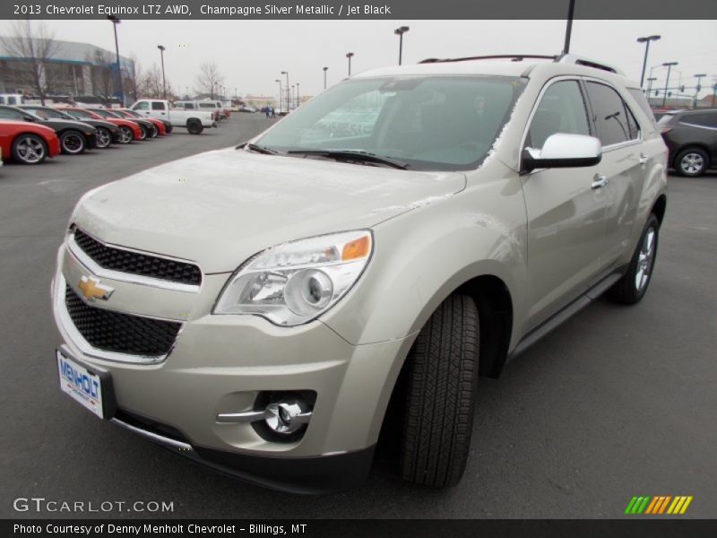 Champagne Silver Metallic / Jet Black 2013 Chevrolet Equinox LTZ AWD