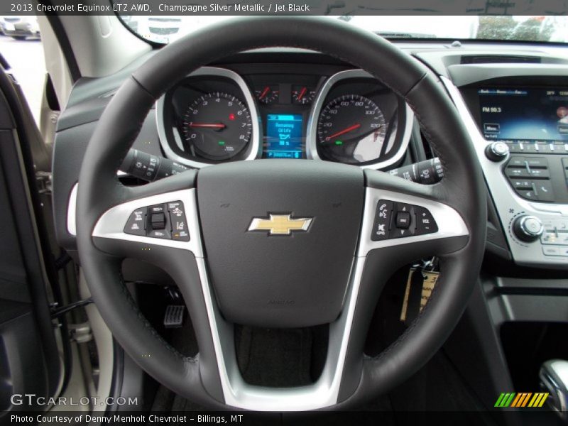 Champagne Silver Metallic / Jet Black 2013 Chevrolet Equinox LTZ AWD
