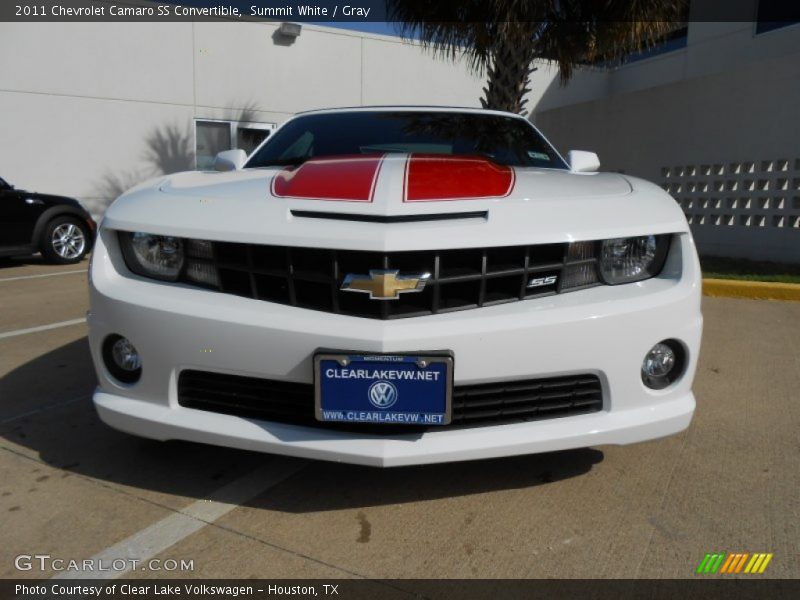 Summit White / Gray 2011 Chevrolet Camaro SS Convertible