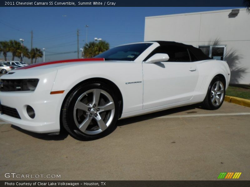 Summit White / Gray 2011 Chevrolet Camaro SS Convertible