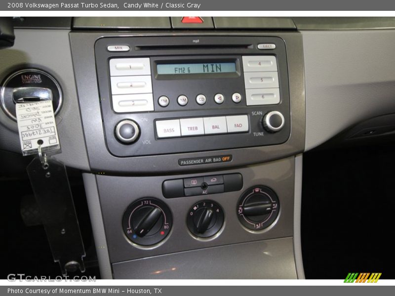 Candy White / Classic Gray 2008 Volkswagen Passat Turbo Sedan