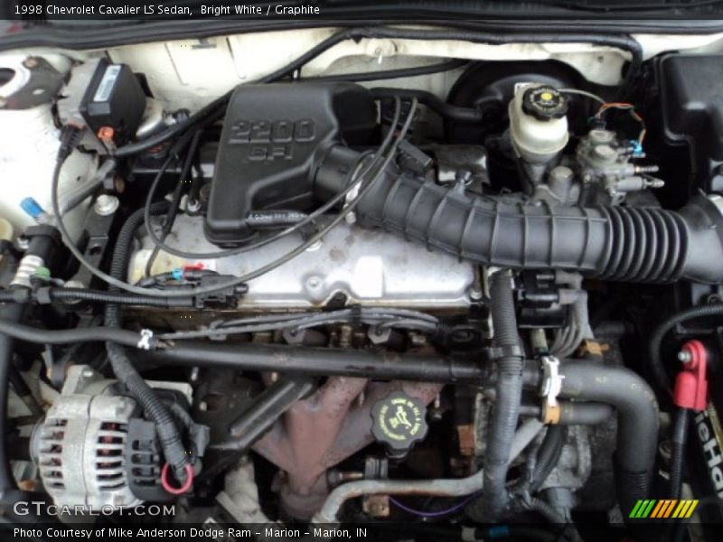 Bright White / Graphite 1998 Chevrolet Cavalier LS Sedan