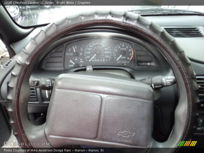 Bright White / Graphite 1998 Chevrolet Cavalier LS Sedan
