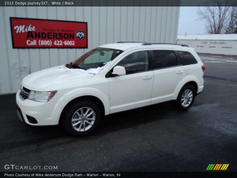 White / Black 2013 Dodge Journey SXT