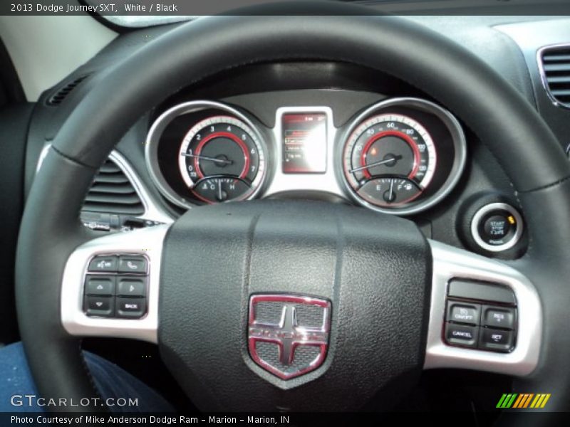 White / Black 2013 Dodge Journey SXT