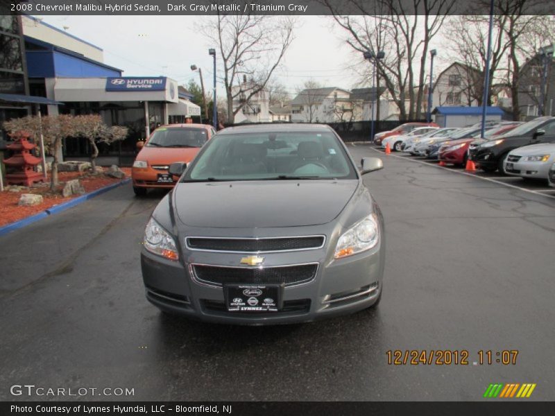 Dark Gray Metallic / Titanium Gray 2008 Chevrolet Malibu Hybrid Sedan