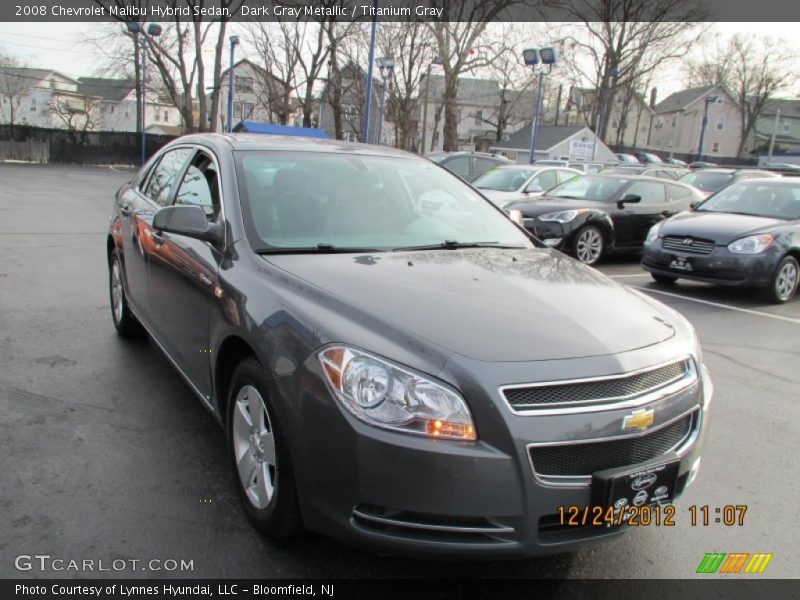 Dark Gray Metallic / Titanium Gray 2008 Chevrolet Malibu Hybrid Sedan