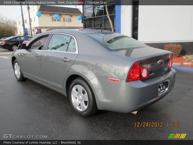 Dark Gray Metallic / Titanium Gray 2008 Chevrolet Malibu Hybrid Sedan