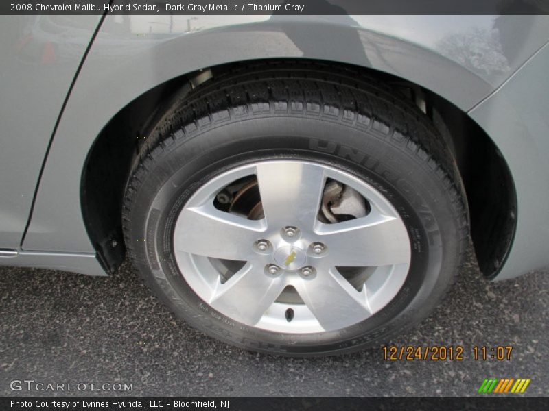Dark Gray Metallic / Titanium Gray 2008 Chevrolet Malibu Hybrid Sedan