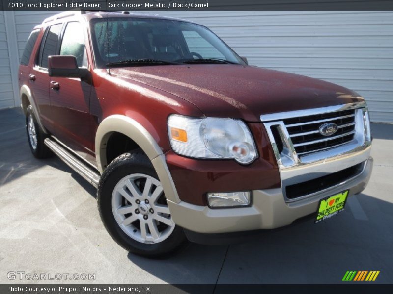 Dark Copper Metallic / Black/Camel 2010 Ford Explorer Eddie Bauer