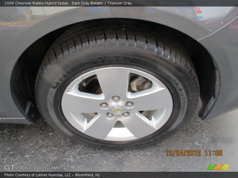 Dark Gray Metallic / Titanium Gray 2008 Chevrolet Malibu Hybrid Sedan