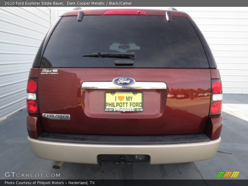 Dark Copper Metallic / Black/Camel 2010 Ford Explorer Eddie Bauer