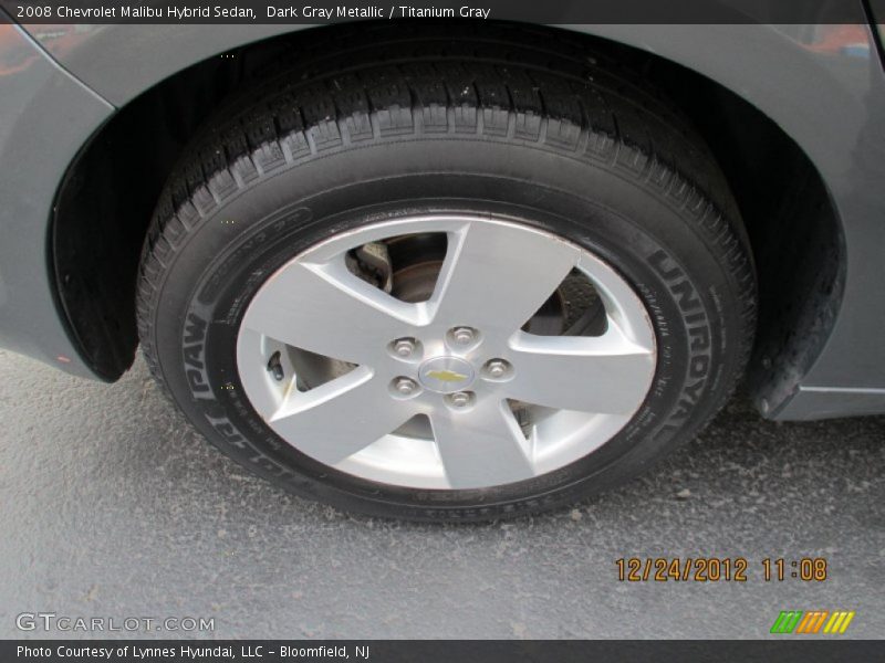 Dark Gray Metallic / Titanium Gray 2008 Chevrolet Malibu Hybrid Sedan