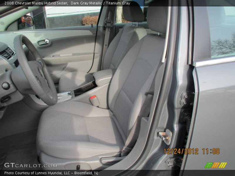 Dark Gray Metallic / Titanium Gray 2008 Chevrolet Malibu Hybrid Sedan