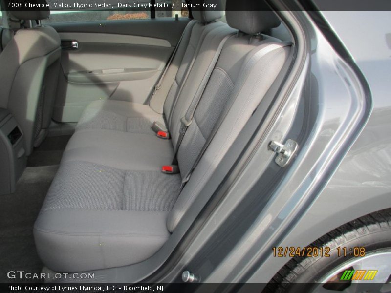 Dark Gray Metallic / Titanium Gray 2008 Chevrolet Malibu Hybrid Sedan