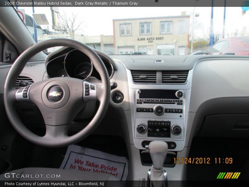 Dark Gray Metallic / Titanium Gray 2008 Chevrolet Malibu Hybrid Sedan