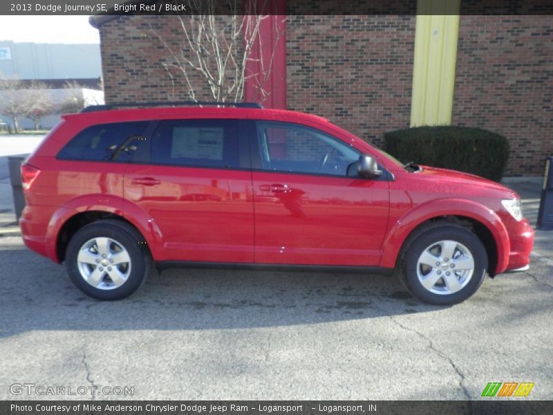 Bright Red / Black 2013 Dodge Journey SE