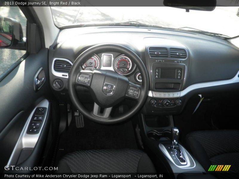 Bright Red / Black 2013 Dodge Journey SE