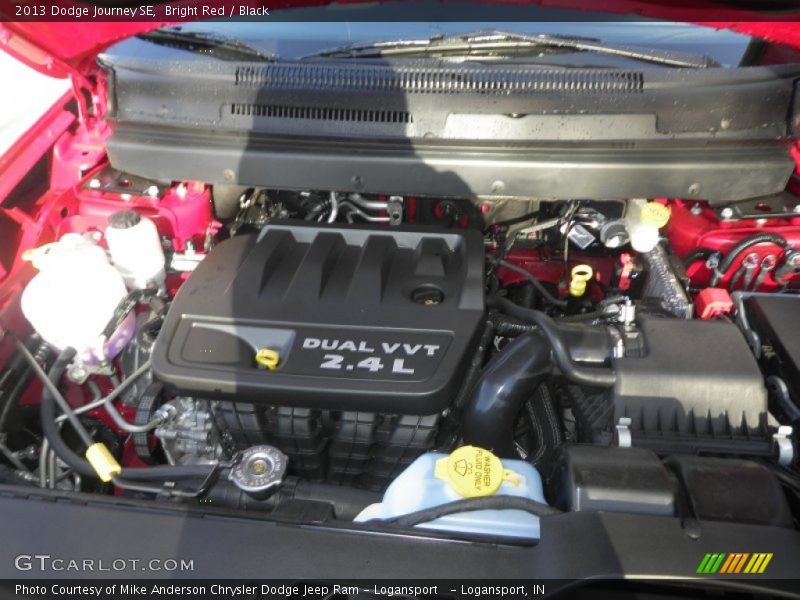 Bright Red / Black 2013 Dodge Journey SE
