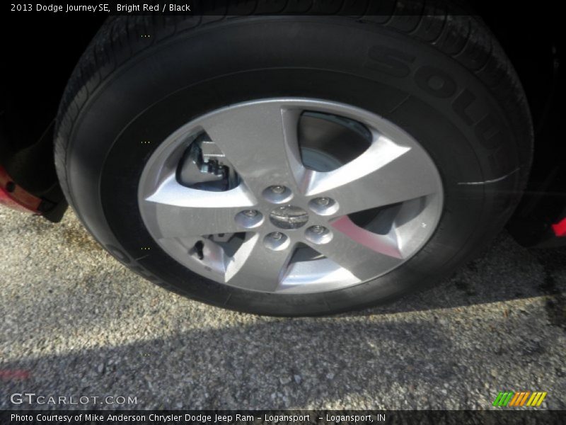 Bright Red / Black 2013 Dodge Journey SE