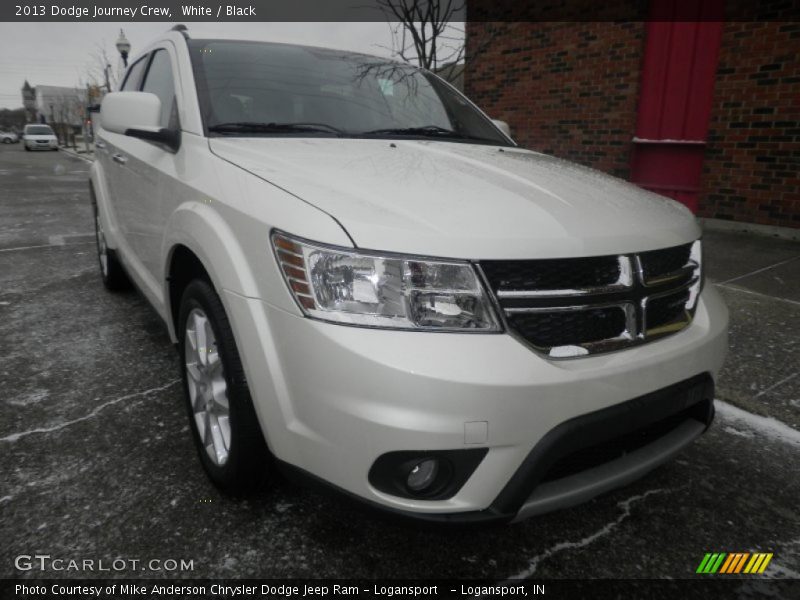 White / Black 2013 Dodge Journey Crew