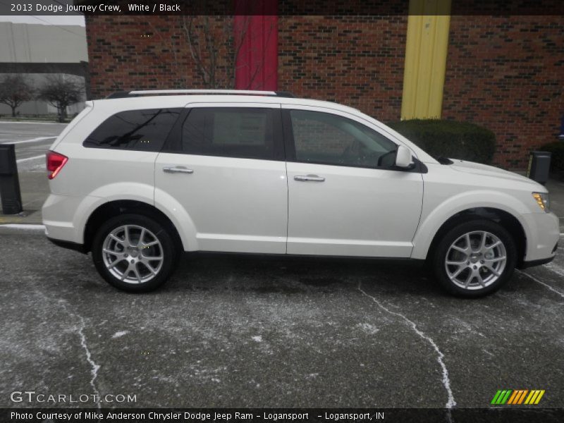White / Black 2013 Dodge Journey Crew