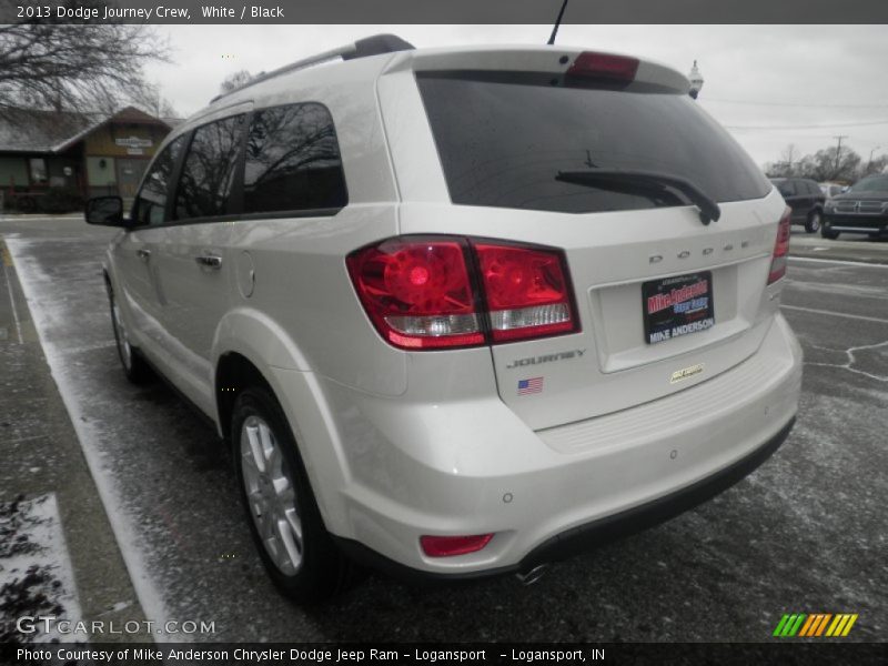 White / Black 2013 Dodge Journey Crew