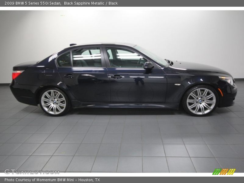 Black Sapphire Metallic / Black 2009 BMW 5 Series 550i Sedan