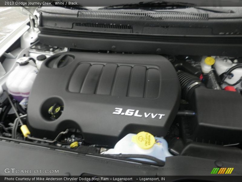White / Black 2013 Dodge Journey Crew