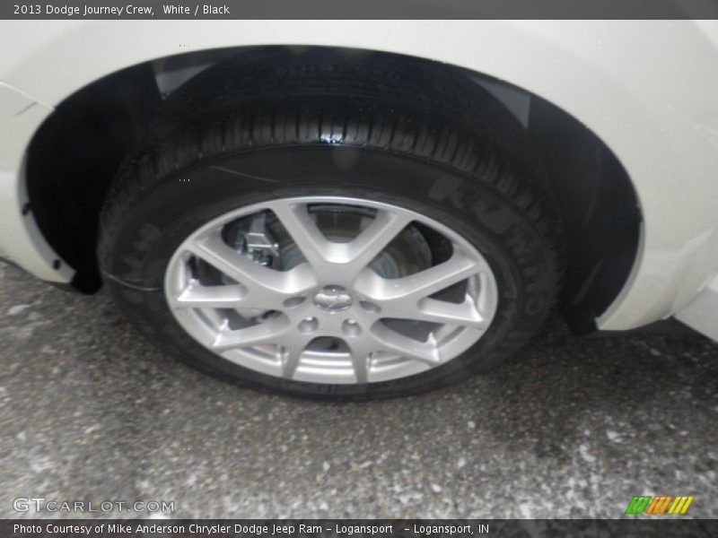 White / Black 2013 Dodge Journey Crew