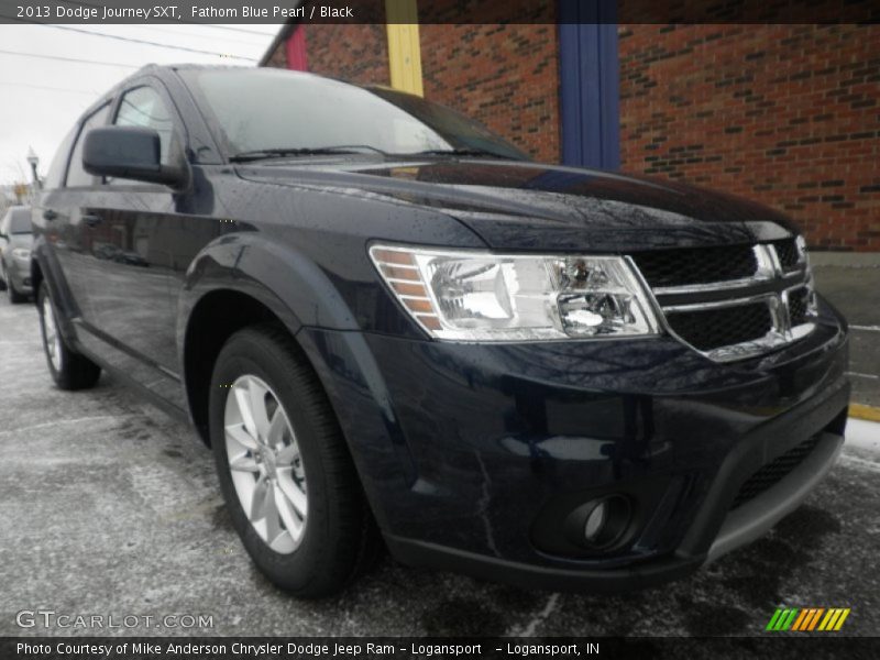 Fathom Blue Pearl / Black 2013 Dodge Journey SXT