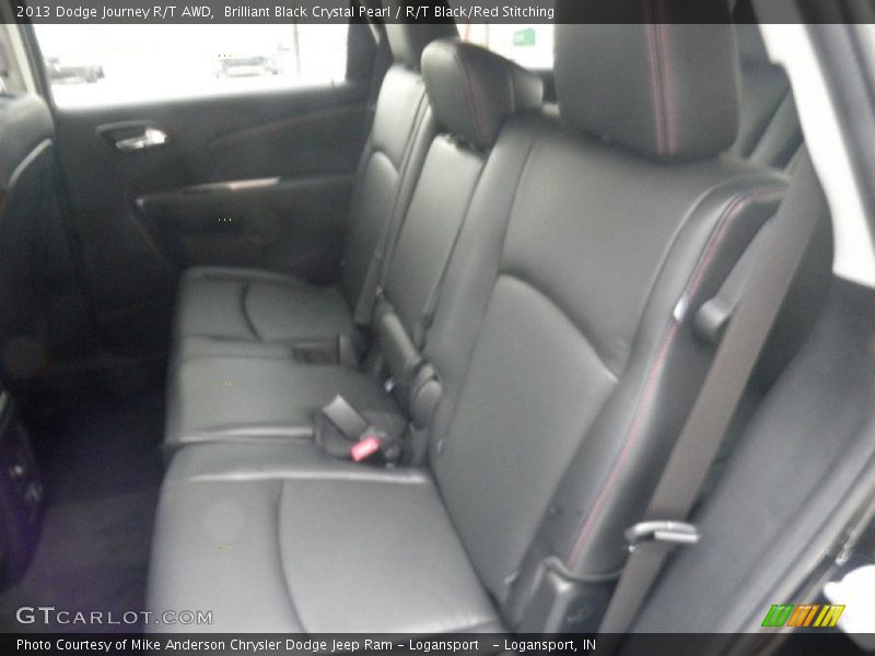Brilliant Black Crystal Pearl / R/T Black/Red Stitching 2013 Dodge Journey R/T AWD