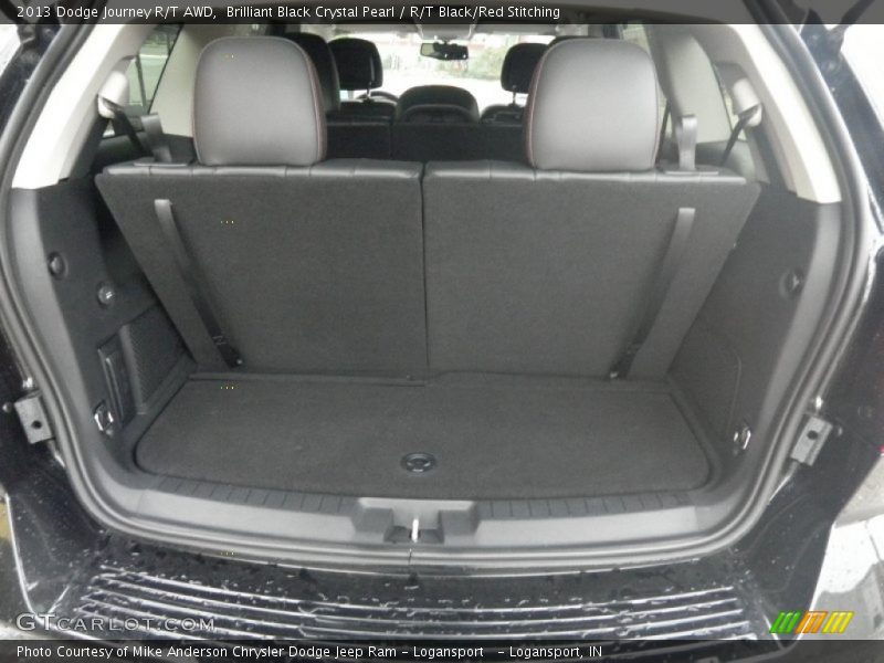 Brilliant Black Crystal Pearl / R/T Black/Red Stitching 2013 Dodge Journey R/T AWD